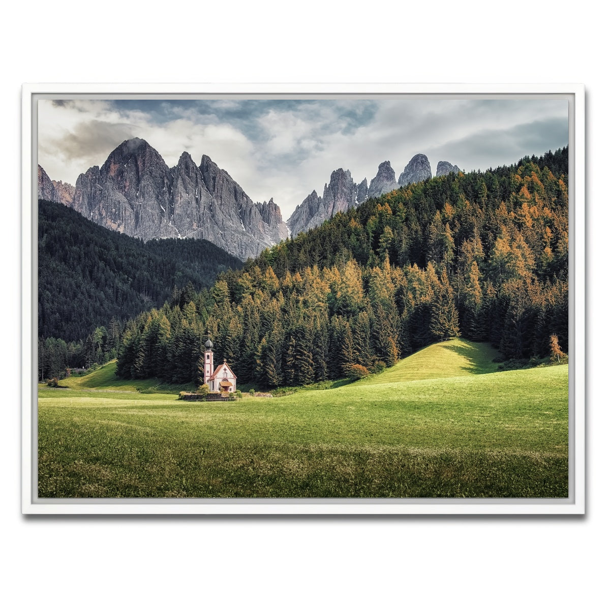 AUTO-MOCKUP WHITE | Val Di Funes | 1 Piece | White Framed Canvas | group=4x3