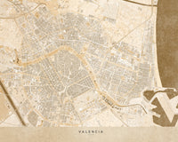 Valencia Map Wall Art
