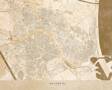 Valencia Map Wall Art