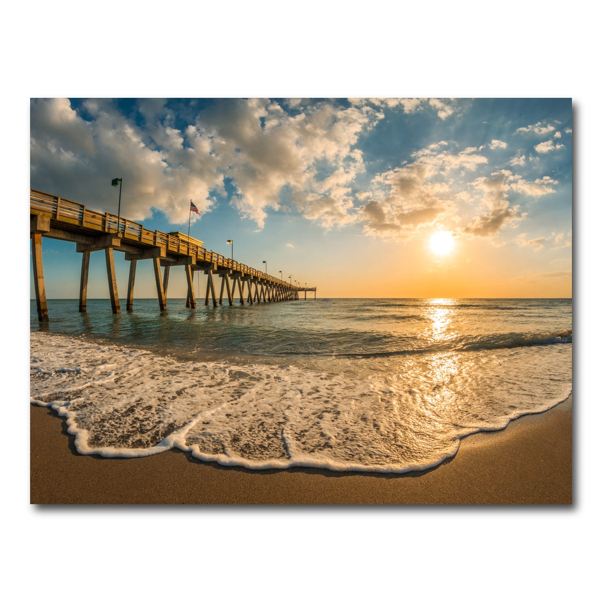 AUTO-MOCKUP WHITE | Venice Pier Sunset | 1 Piece | Gallery Wrap Canvas | group=4x3