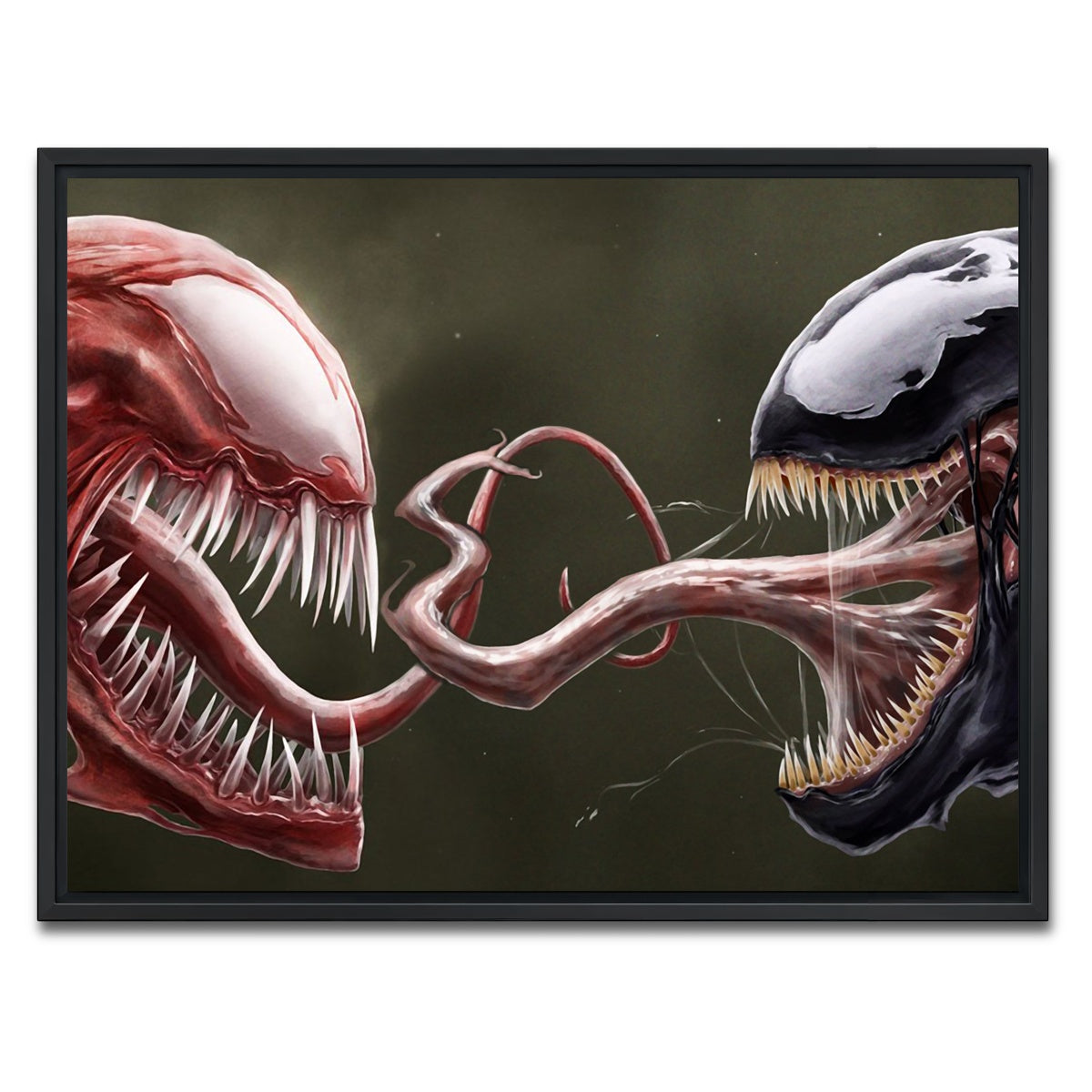 AUTO-MOCKUP WHITE | Venom Vs. Carnage | 1 Piece | Black Framed Canvas | group=4x3