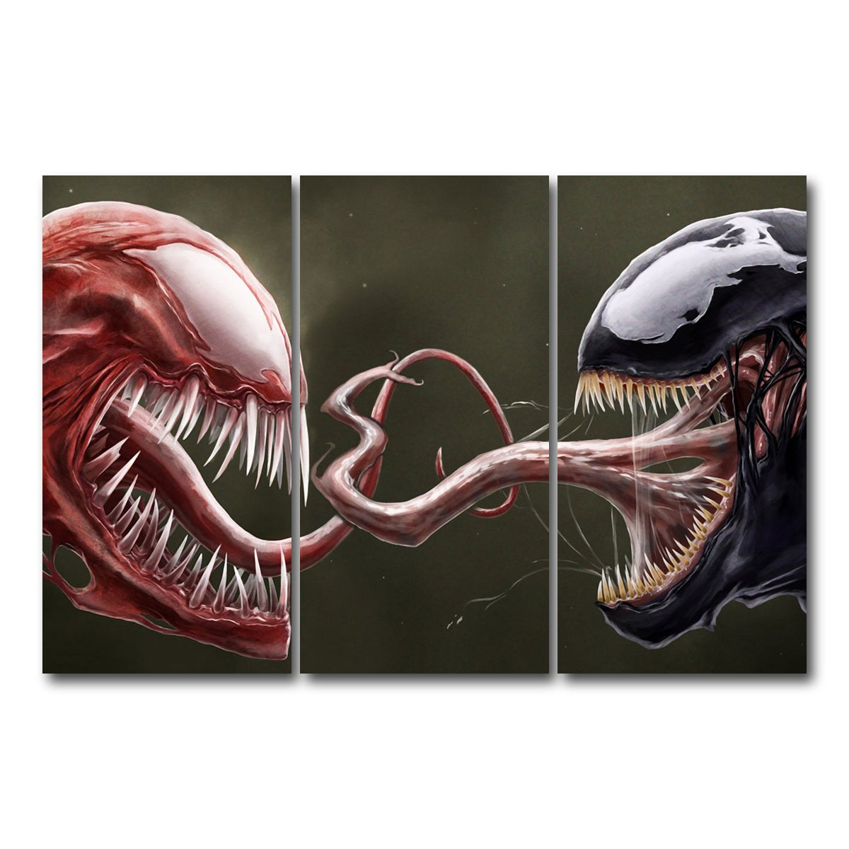 AUTO-MOCKUP WHITE | Venom Vs. Carnage | 3 Piece | Gallery Wrap Canvas | group=12x24