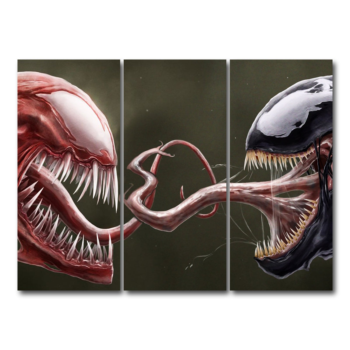 AUTO-MOCKUP WHITE | Venom Vs. Carnage | 3 Piece | Gallery Wrap Canvas | group=8x18