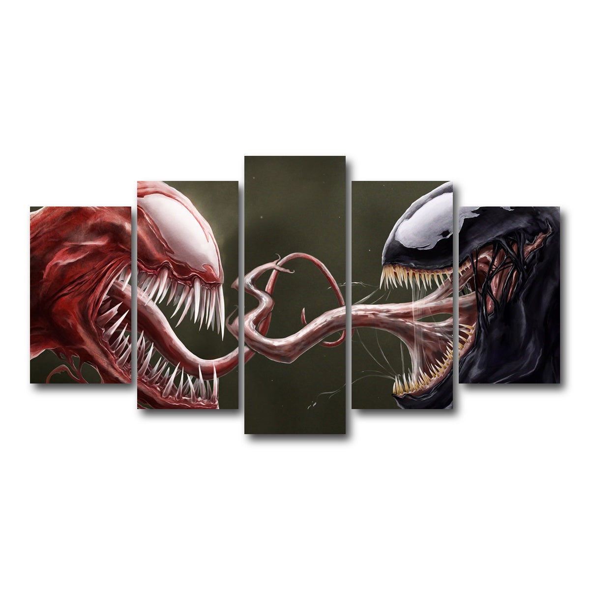 AUTO-MOCKUP WHITE | Venom Vs. Carnage | 5 Piece | Gallery Wrap Canvas | group=5_normal