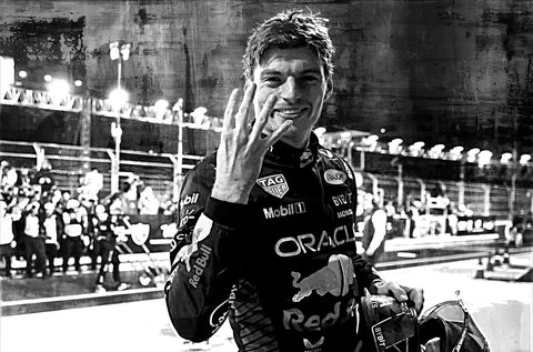 Verstappen Grayscale Wall Art