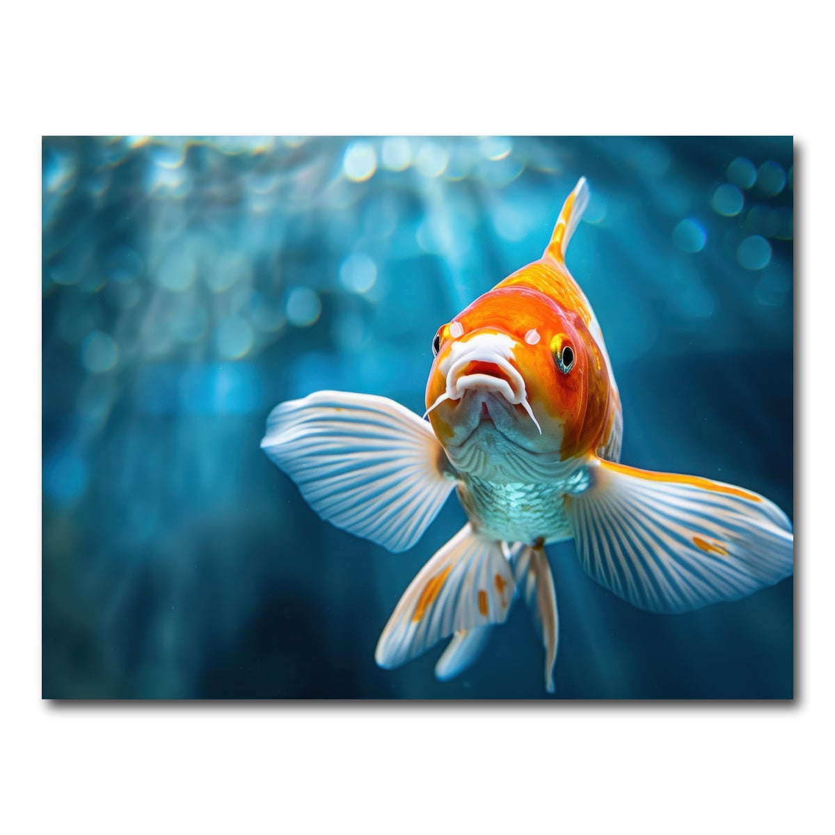 AUTO-MOCKUP WHITE | Vibrant Golden Koi | 1 Piece | Gallery Wrap Canvas | group=4x3