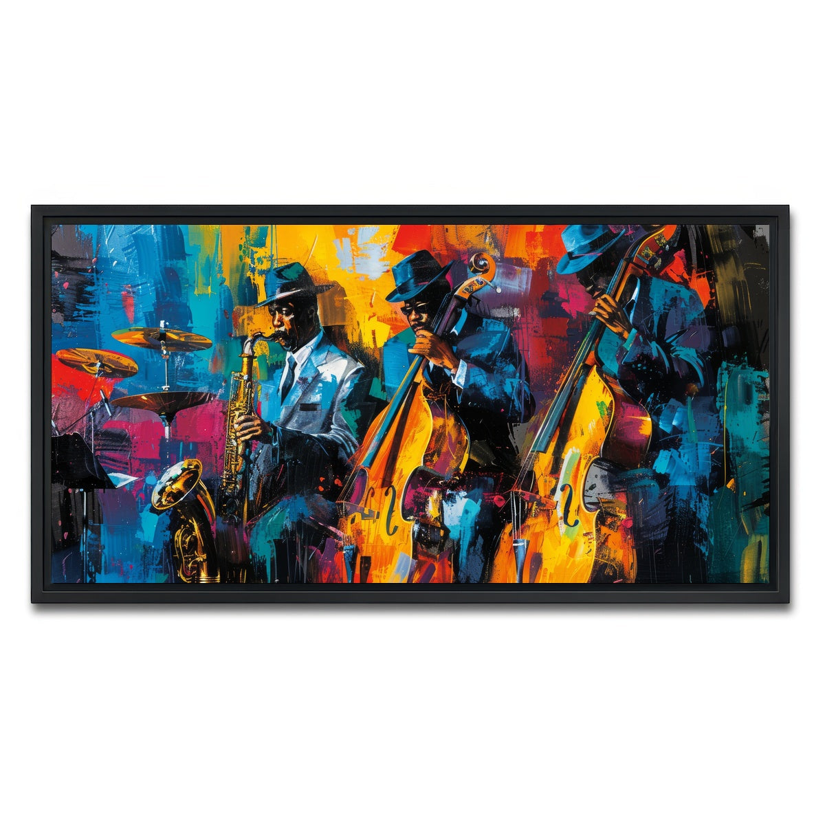 Vibrant Jazz Band Wall Art