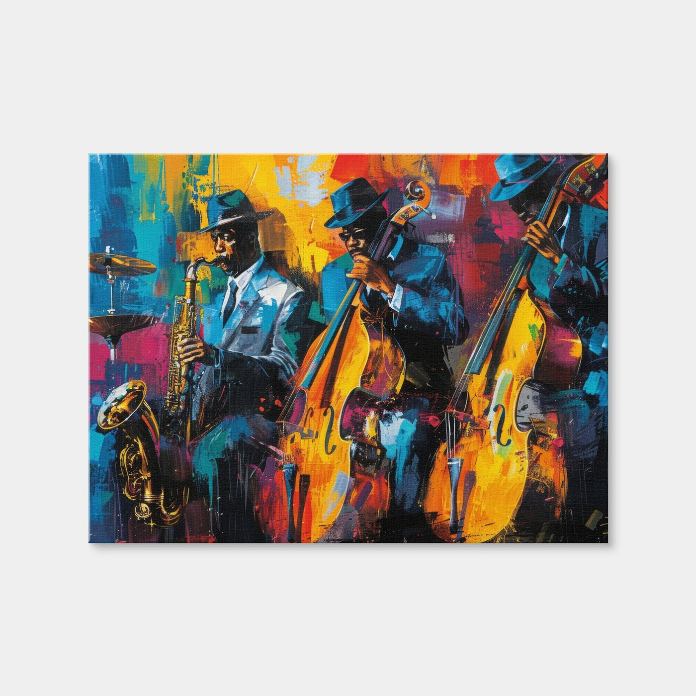 AUTO-MOCKUP WHITE | Vibrant Jazz Band | 1 Piece | Gallery Wrap | group=4x3