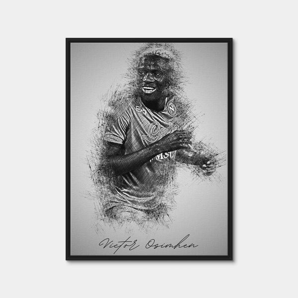 Victor Osimhen Wall Art — Framed Canvas Format preview
