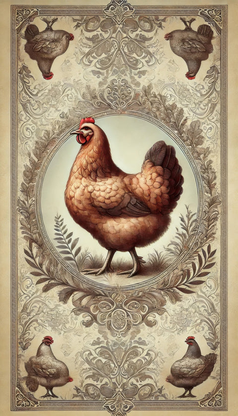Victorian Style Chicken Wall Art