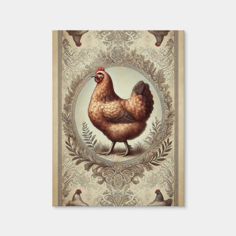 AUTO-MOCKUP WHITE | Victorian Style Chicken | 1 Piece | Gallery Wrap | group=3x4