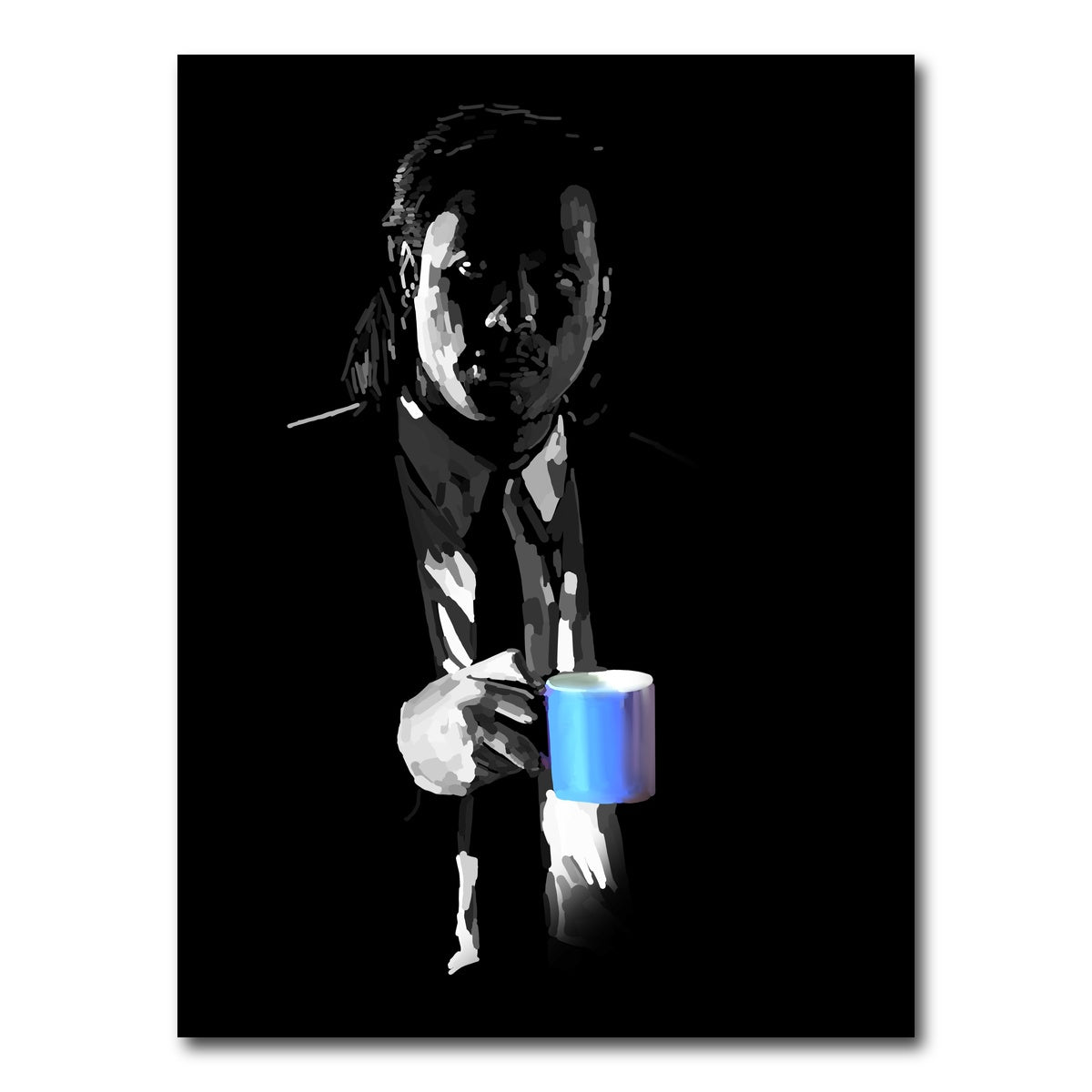 AUTO-MOCKUP WHITE | Vincent With His Mug | 1 Piece | Gallery Wrap Canvas | group=3x4