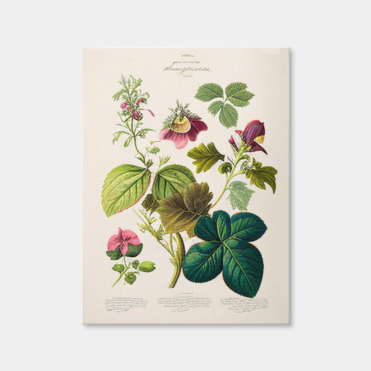 AUTO-MOCKUP WHITE | Vintage Botanical Print Series 6 | 1 Piece | Gallery Wrap | group=3x4