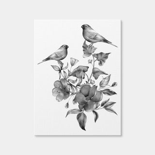 AUTO-MOCKUP WHITE | Vintage Flowers and Birds | 1 Piece | Gallery Wrap | group=3x4