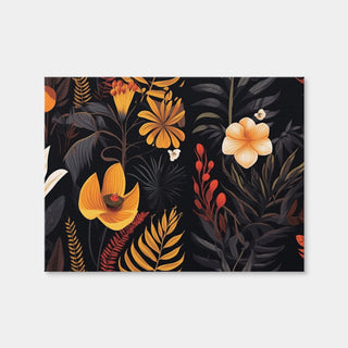 AUTO-MOCKUP WHITE | Vintage Flowers and leaves | 1 Piece | Gallery Wrap Canvas | group=4x3