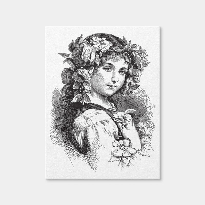AUTO-MOCKUP WHITE | Vintage Girl | 1 Piece | Gallery Wrap | group=3x4