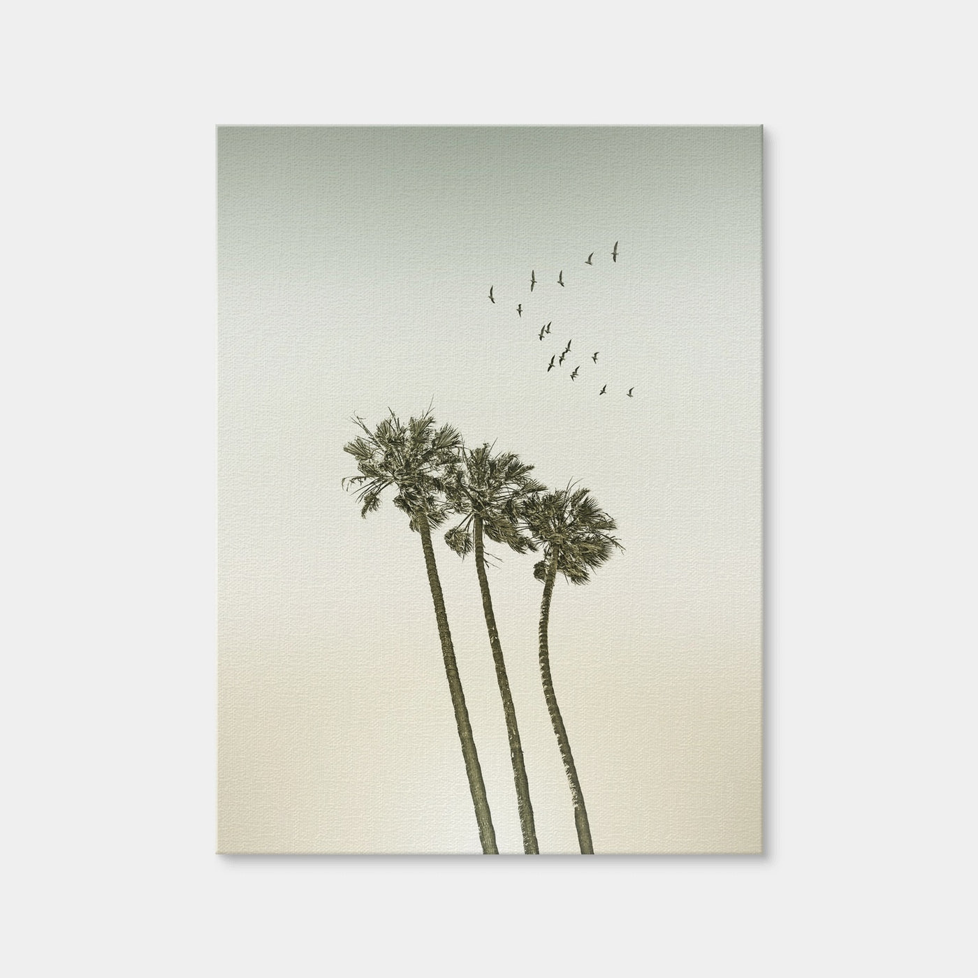 AUTO-MOCKUP WHITE | Vintage Palm Trees & Sunset | 1 Piece | Gallery Wrap | group=3x4