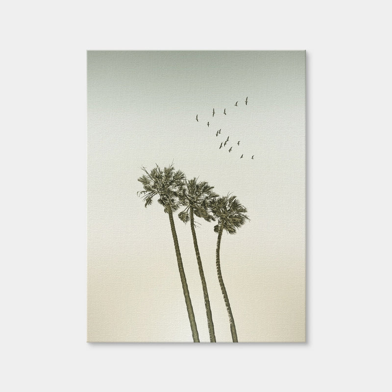 AUTO-MOCKUP WHITE | Vintage Palm Trees & Sunset | 1 Piece | Gallery Wrap | group=3x4