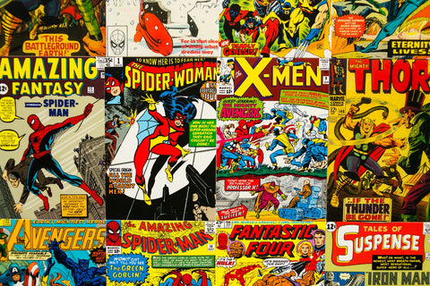 Vintage comic Covers Wall Art