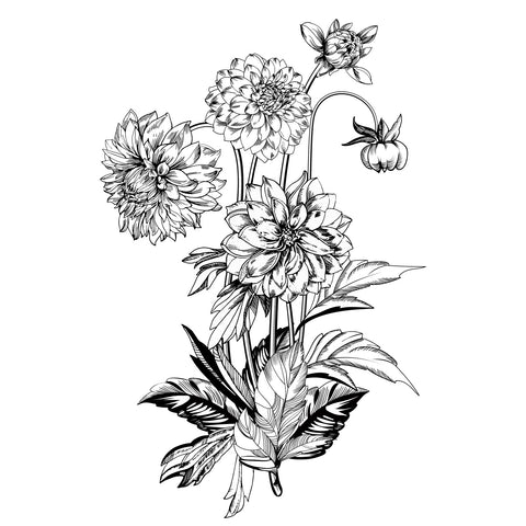 Vintage elegant flowers Wall Art