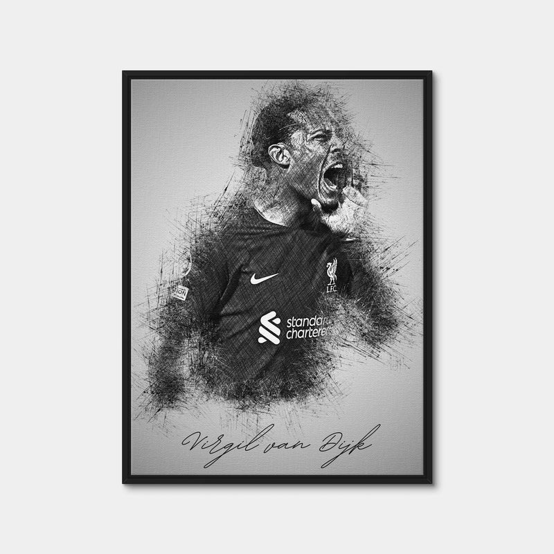 AUTO-MOCKUP WHITE | Virgil van Dijk | 1 Piece | Black Framed Canvas | group=3x4
