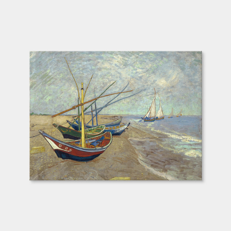 AUTO-MOCKUP WHITE | Vissersboten op het strand van Les Saintes-Maries-de-la-Mer | 1 Piece | Gallery Wrap | group=4x3