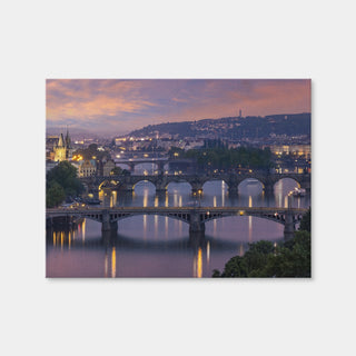 AUTO-MOCKUP WHITE | Vltava Bridges in Prague | 1 Piece | Gallery Wrap Canvas | group=4x3
