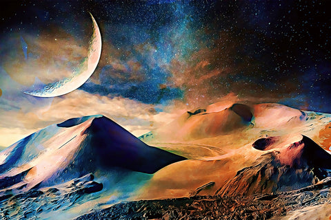 Volcano Planet Wall Art
