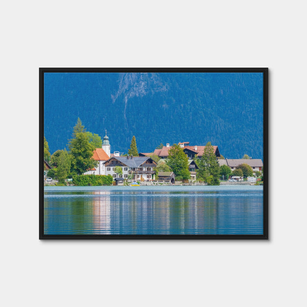 Walchensee Lake Wall Art — Framed Canvas Format preview