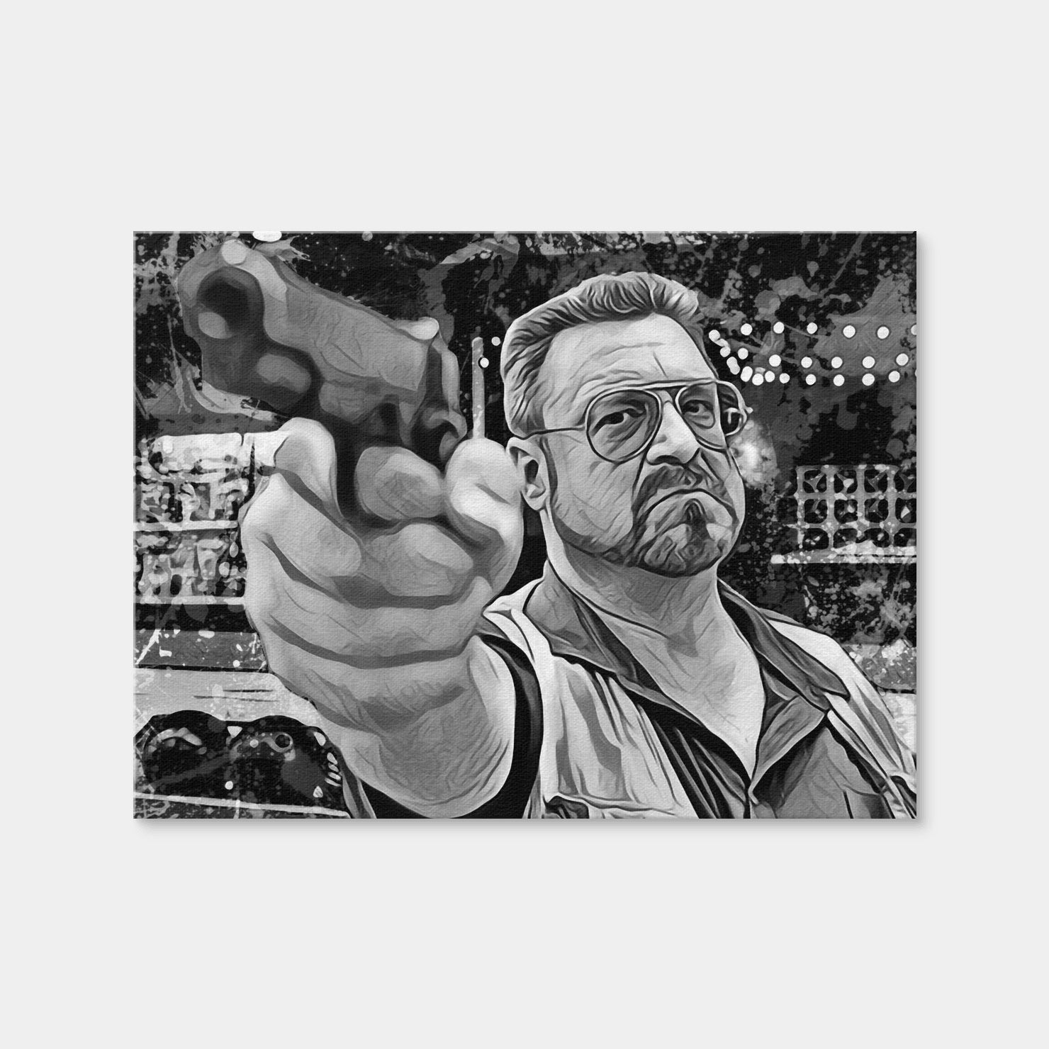 AUTO-MOCKUP WHITE | Walter Sobchak Grayscale | 1 Piece | Gallery Wrap | group=4x3