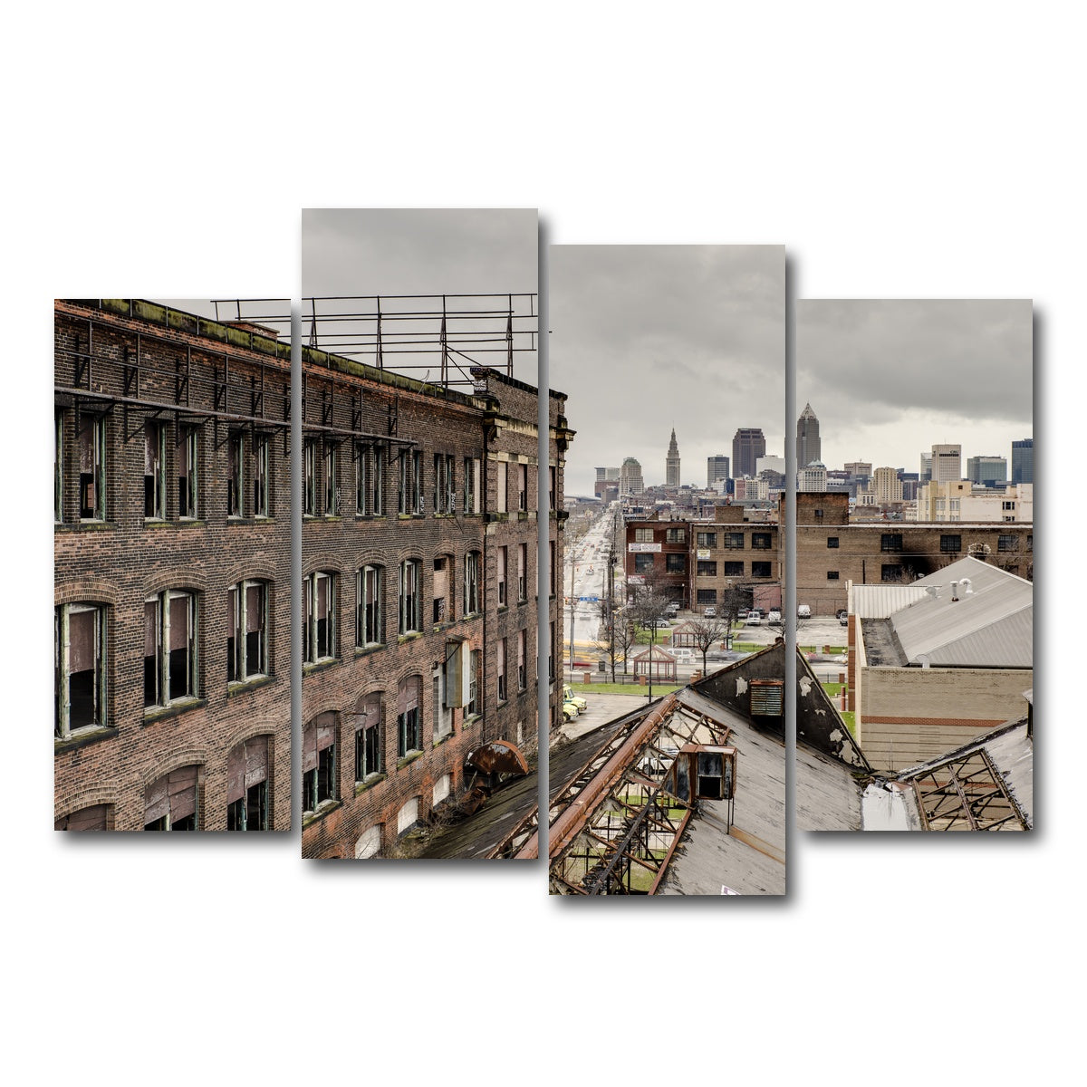 AUTO-MOCKUP WHITE | Warner & Swasey Overlooking Cleveland | 4 Piece | Gallery Wrap Canvas | group=4_normal