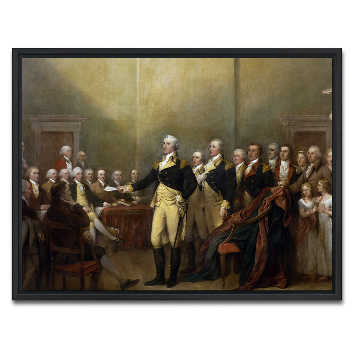 AUTO-MOCKUP WHITE | Washington Resignation | 1 Piece | Black Framed Canvas | group=4x3
