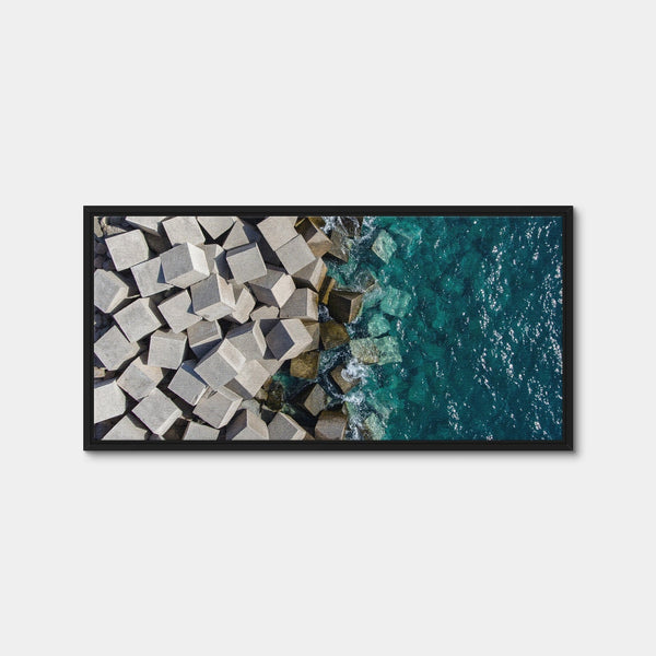 Water Blocks Wall Art — Framed Canvas Format preview