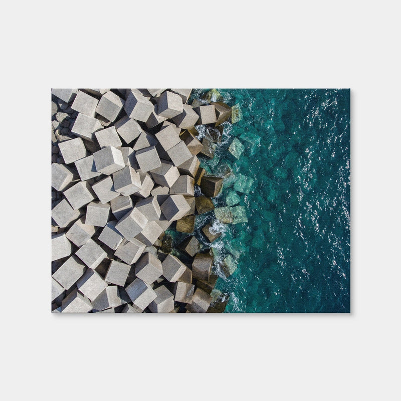 AUTO-MOCKUP | Water Blocks Wall Art | 1 Piece | Gallery Wrap Canvas | 4x3