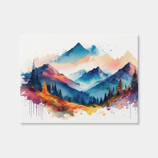AUTO-MOCKUP WHITE | Water Color Mountain | 1 Piece | Gallery Wrap Canvas | group=4x3