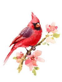 Watercolor Cardinal Wall Art
