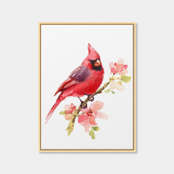Watercolor Cardinal Wall Art — Framed Canvas Format preview