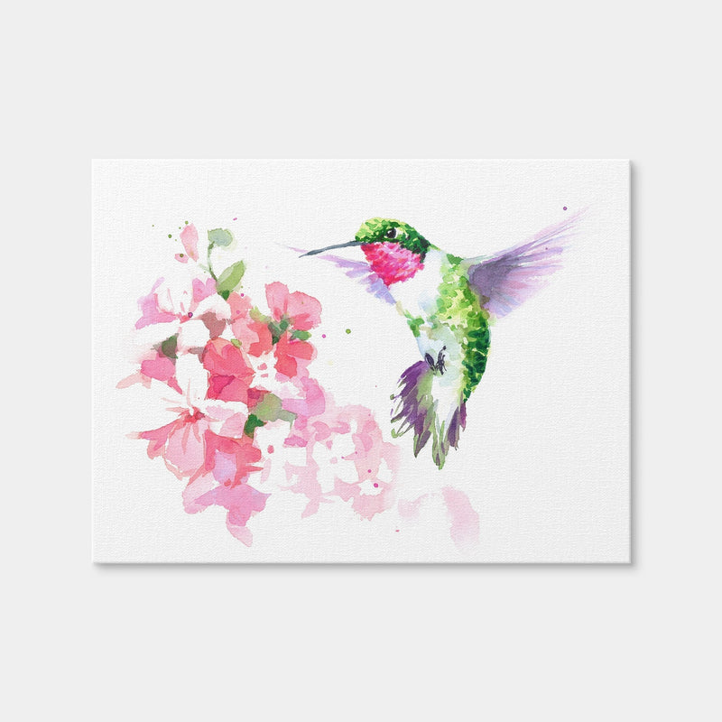 AUTO-MOCKUP WHITE | Watercolor Hummingbird | 1 Piece | Gallery Wrap | group=4x3
