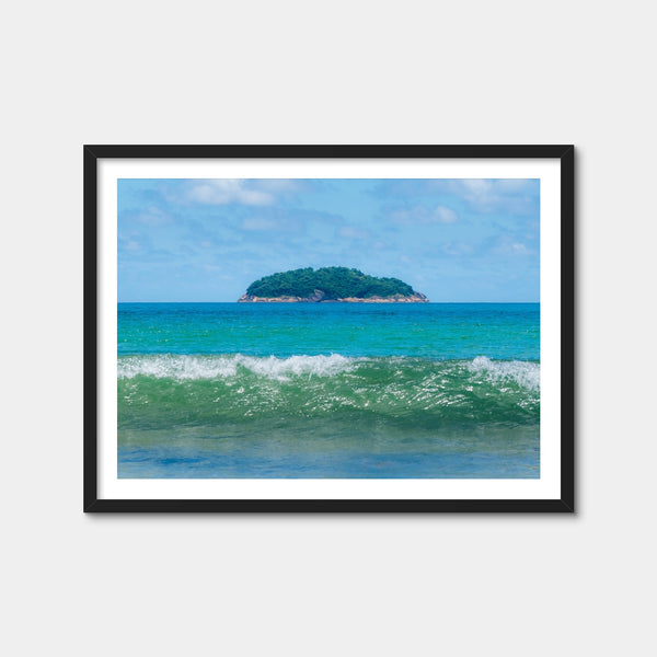 Wave and Island Wall Art — Framed Print Format preview