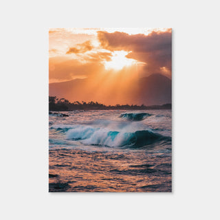 AUTO-MOCKUP WHITE | Waves at Sunset | 1 Piece | Gallery Wrap | group=3x4