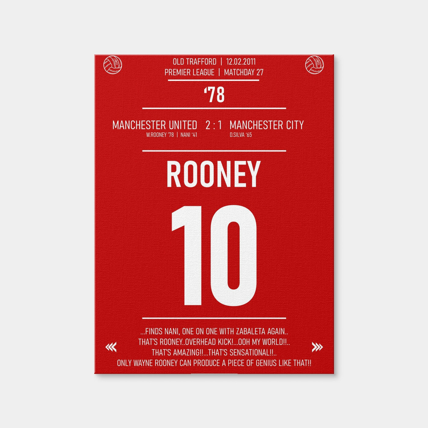 AUTO-MOCKUP WHITE | Wayne Rooney | 1 Piece | Gallery Wrap Canvas | group=3x4