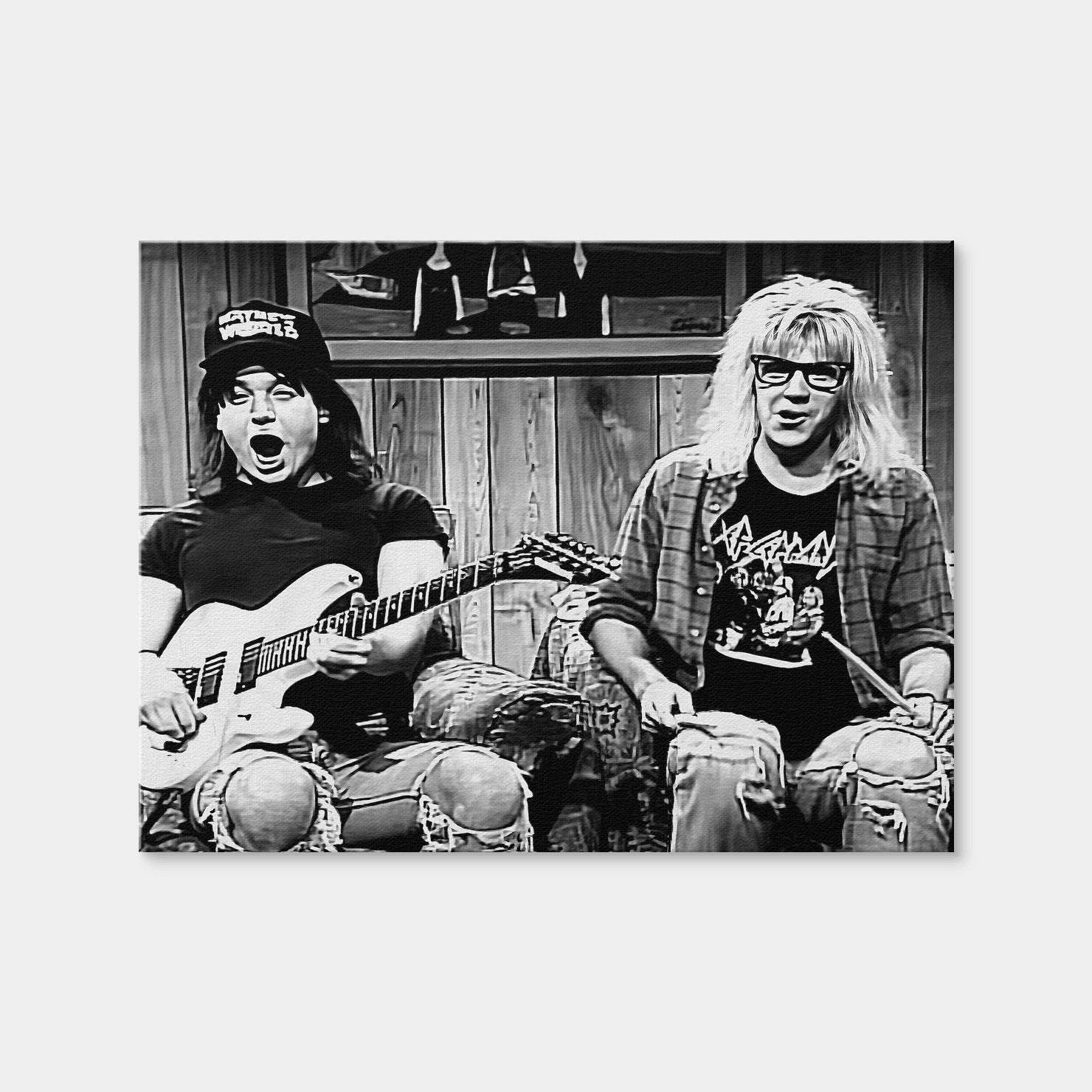 AUTO-MOCKUP WHITE | Wayne's World Grayscale | 1 Piece | Gallery Wrap | group=4x3