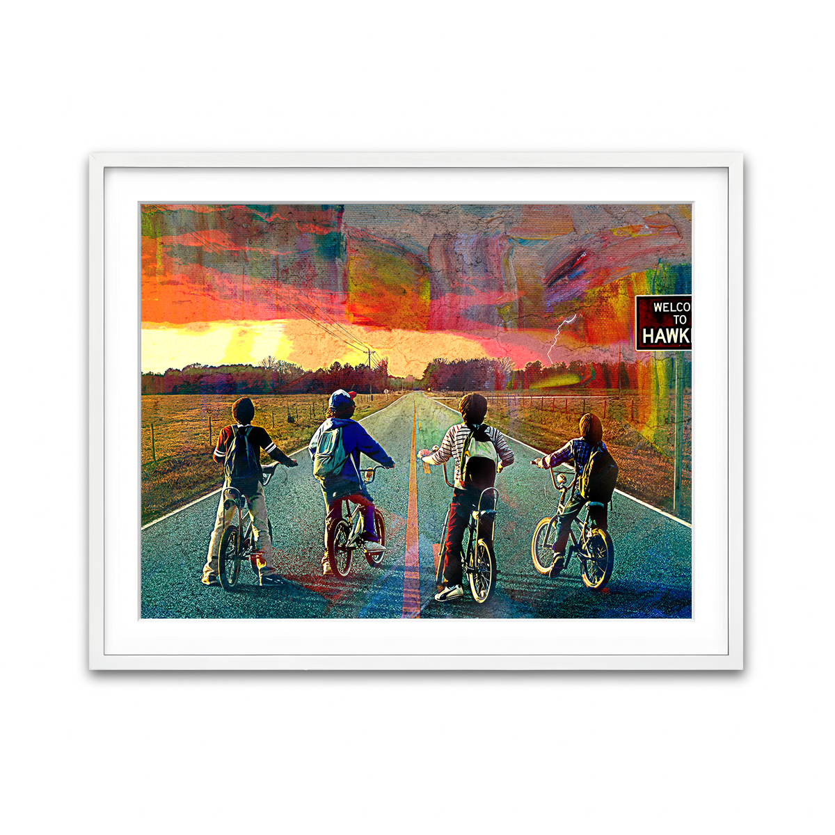 AUTO-MOCKUP WHITE | Welcome to Hawkins | 1 Piece | White Framed Print | group=4x3