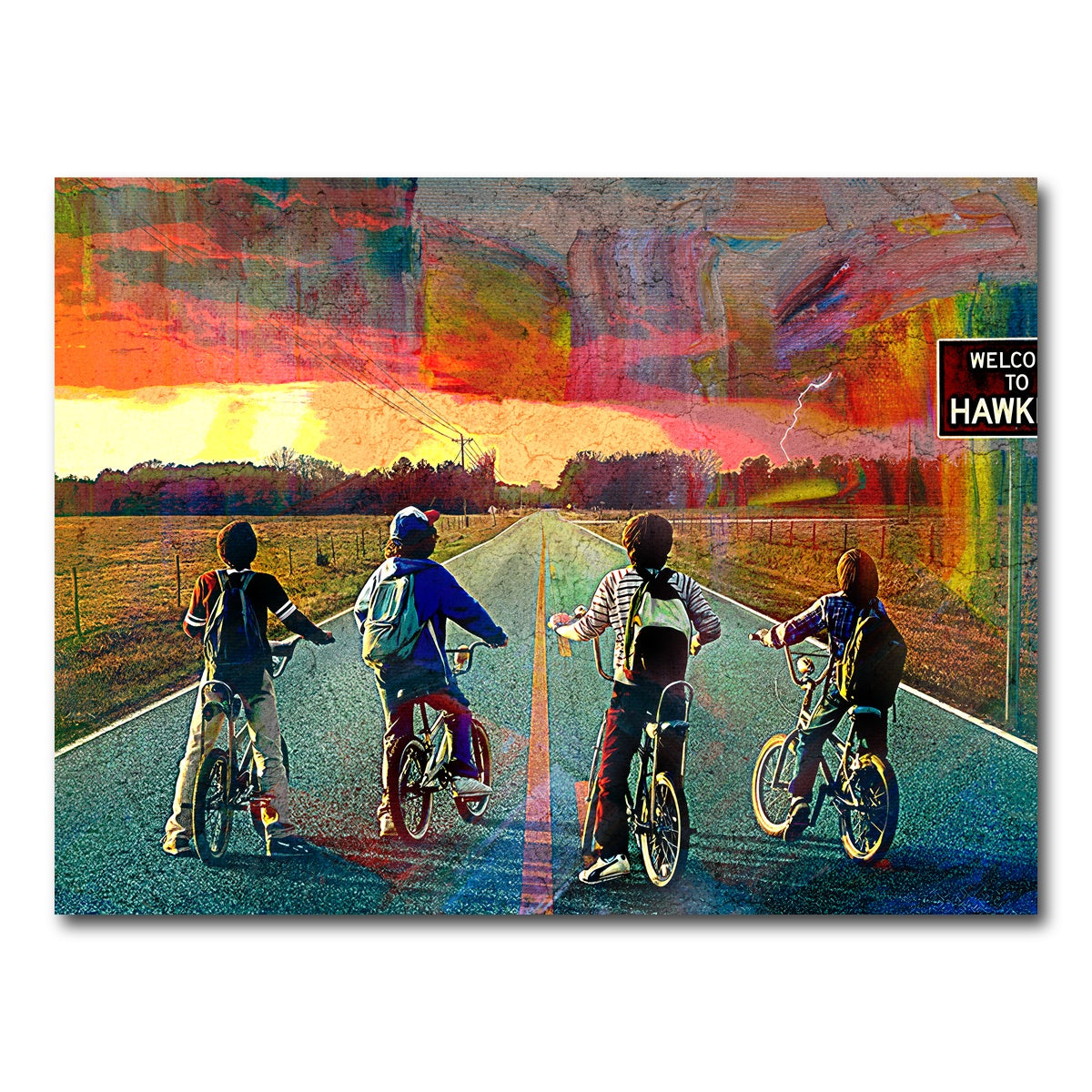 AUTO-MOCKUP WHITE | Welcome to Hawkins | 1 Piece | Gallery Wrap Canvas | group=4x3