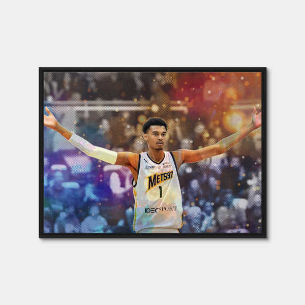 Wembanyama Wall Art — Framed Canvas Format preview