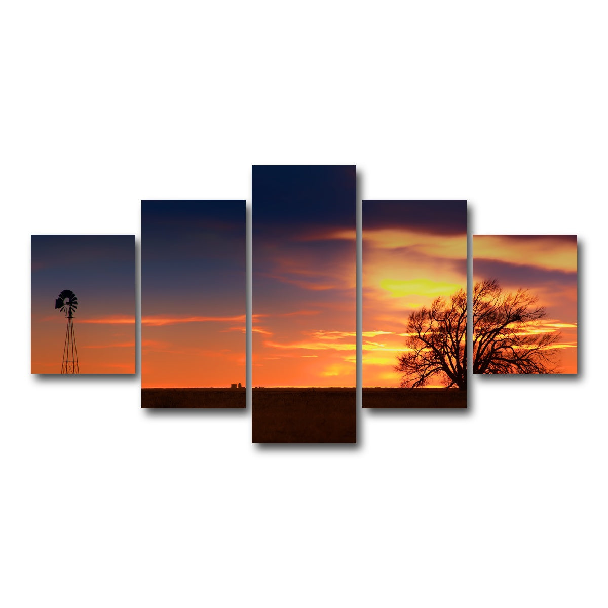 AUTO-MOCKUP WHITE | West Texas Sunset | 5 Piece | Gallery Wrap Canvas | group=5_short