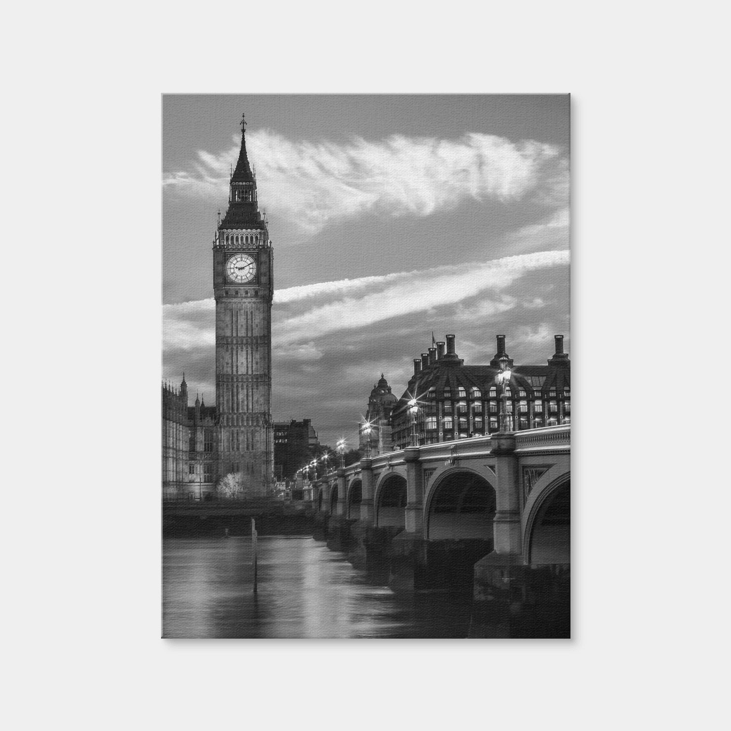 AUTO-MOCKUP WHITE | Westminster Bridge - Evening | 1 Piece | Gallery Wrap | group=3x4