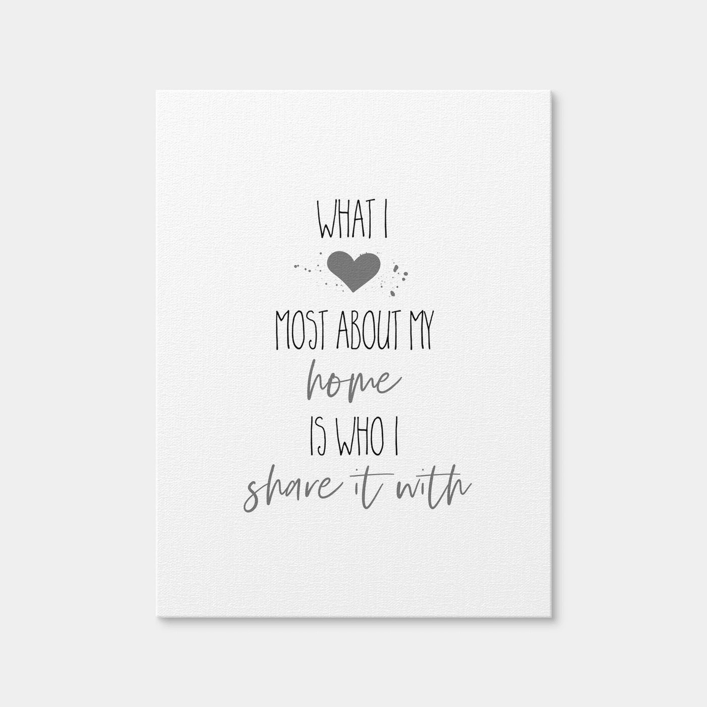 AUTO-MOCKUP WHITE | What I Love Most About My Home | 1 Piece | Gallery Wrap | group=3x4