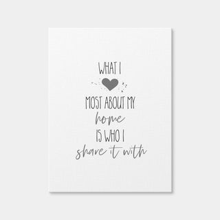 AUTO-MOCKUP WHITE | What I Love Most About My Home | 1 Piece | Gallery Wrap | group=3x4