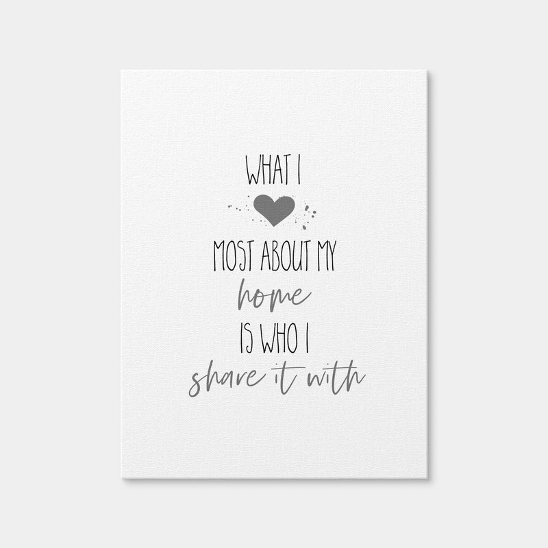 AUTO-MOCKUP WHITE | What I Love Most About My Home | 1 Piece | Gallery Wrap | group=3x4